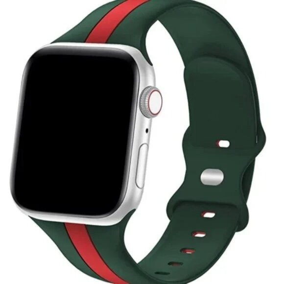 Apple Men/Women Soft Silicone Designer Sport Wristbands for Apple Watches - Picture 1 of 8